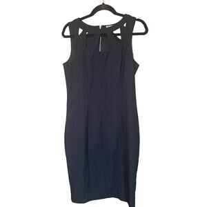 Eliza J womens dress Black Cut Out Sheath Bodycon Mini Cocktail size 12